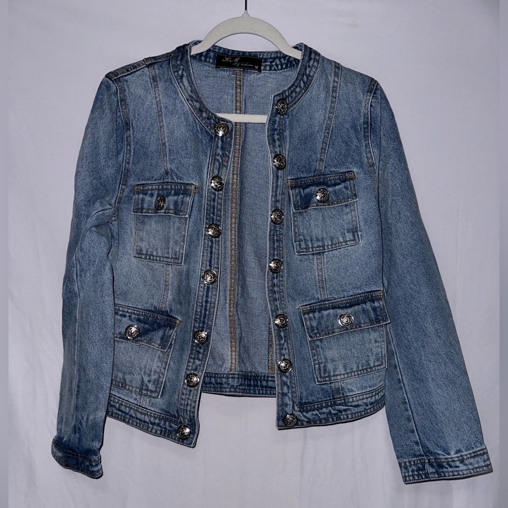 Denim Button-Up Women's Jacket
